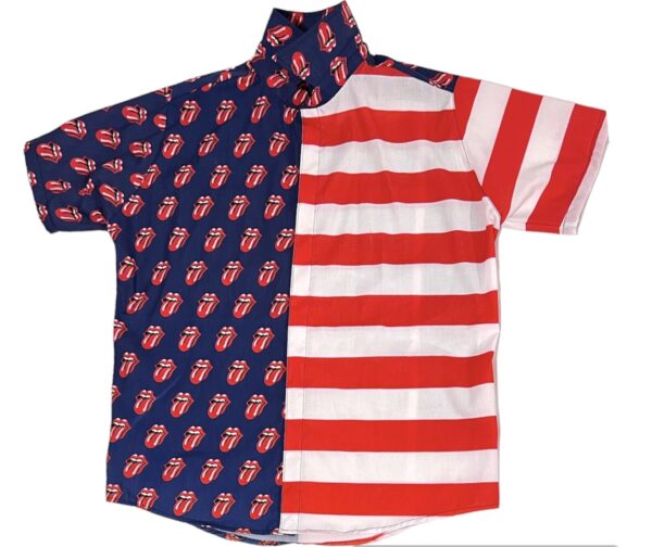 The Rolling Stones American Flag Shirt designed by @factoryrock.ar https://factoryrock.store