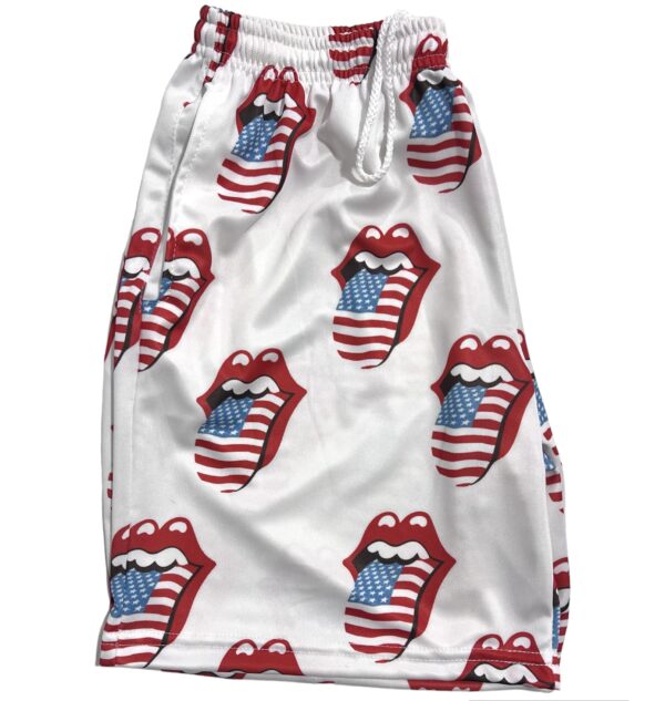 The Rolling Stones Short US white tongue https://factoryrock.store