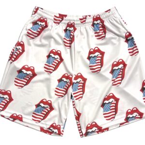 The Rolling Stones Short US white tongue https://factoryrock.store