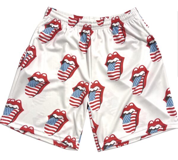 The Rolling Stones Short US white tongue https://factoryrock.store