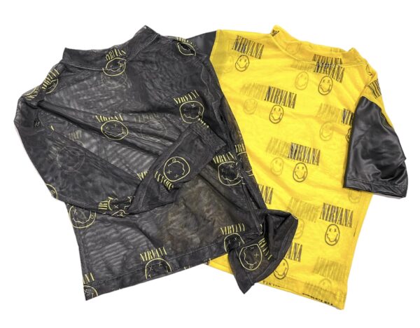 Nirvana Micro tulle women tshirt available con https://factoryrock.store