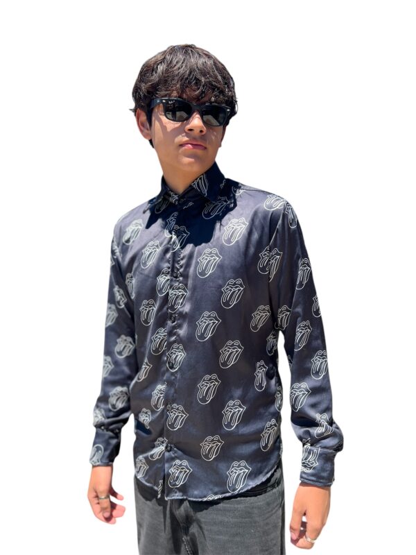 Paint it Black The Rolling Stones Silk Shirt only on: www.factoryrock.store