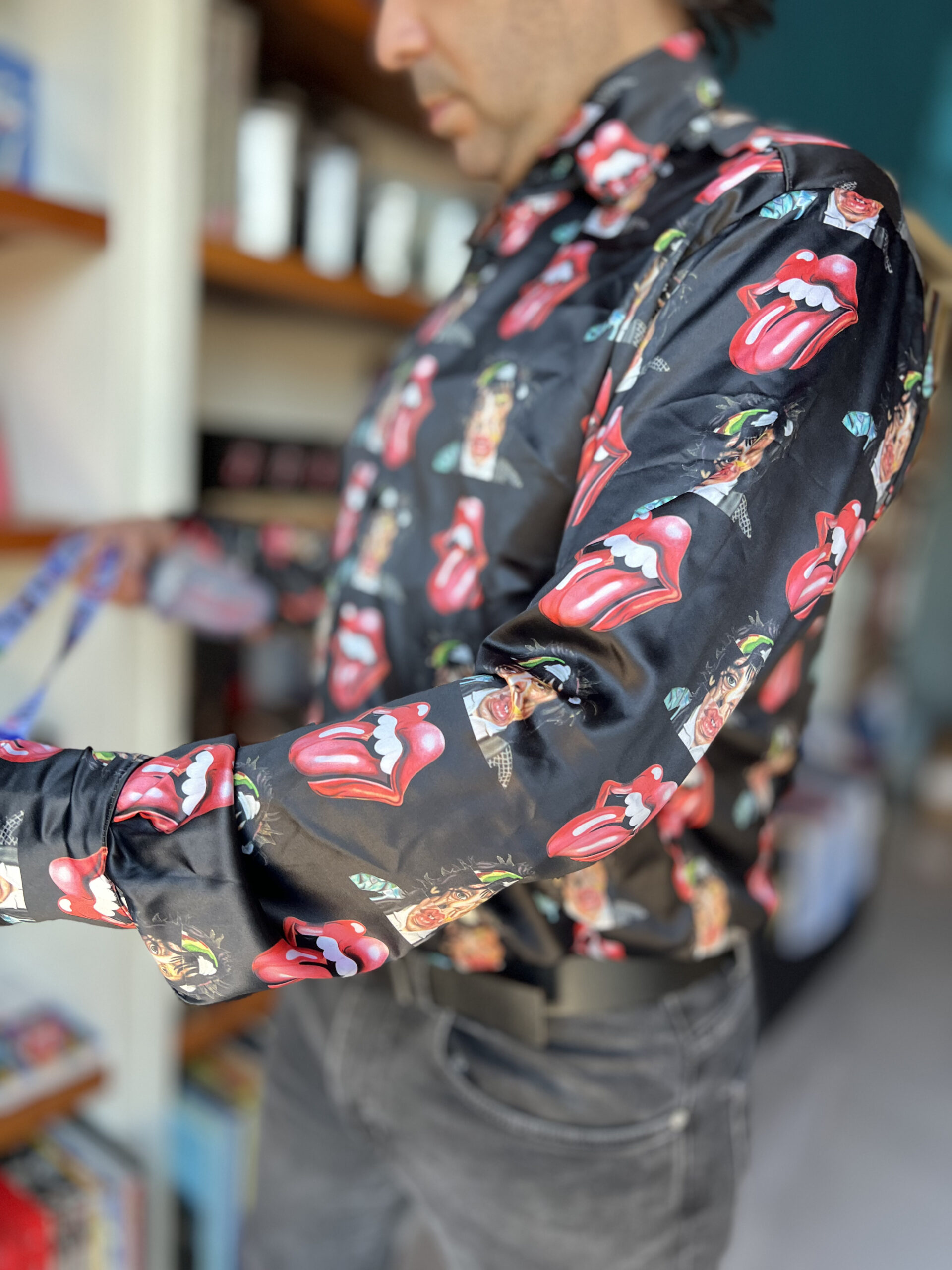 Foreign tongues Silk Shirt only on https://factoryrock.store Foreign tongues Silk Shirt only on https://factoryrock.store